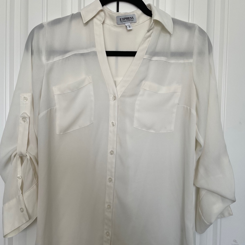 EXPRESS Cream Portofino Shirt
